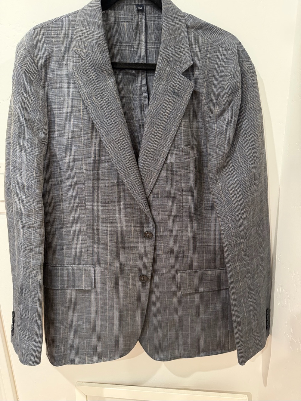 J.Crew Thompson Slim Fit 100% Linen Plaid Blazer 42R NWT
